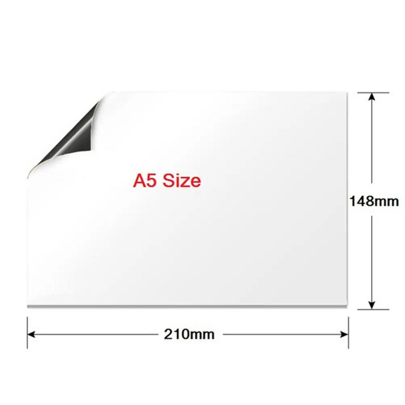 A5 kuivpuhastusega magnetiline külmkapi valgetahvel Kodu teadetetahvel pliiatsiga