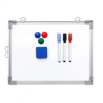 Tablă albă magnetică cu ștergere uscată de 40X30CM, agățată pe două fețe, birou, săli de clasă, planificare, scris, desen, panou de mesaje