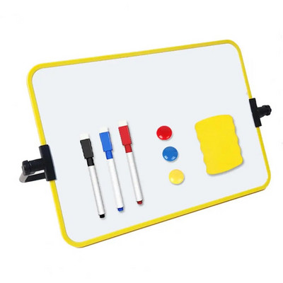 1 komplekts baltā tāfele ar kronšteinu pildspalvām Plastmasas piezīmes bērniem, pārnēsājamas A4 formāta magnētiskās baltās tāfeles skolas piederumi