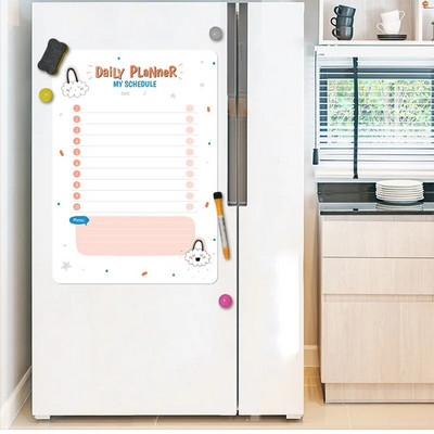 Erasable Whiteboard Fridge Magnet Board Μηνιαίο εβδομαδιαίο χρονοδιάγραμμα Αυτοκόλλητα ημερολογίου μαλακών πινάκων Υπόμνημα γραφής μηνυμάτων