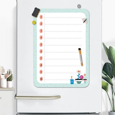 Erasable Whiteboard Fridge Magnet Board Μηνιαίο εβδομαδιαίο χρονοδιάγραμμα Αυτοκόλλητα ημερολογίου μαλακών πινάκων Υπόμνημα γραφής μηνυμάτων