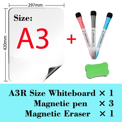 A3-suuruses magnettahvel KülmikKülmik Kleebis Kuiv kustutamine Valge tahvel Teadetetahvlid Kirjutusplaat Kuivkustutamise kalender