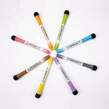 Umitive 2 бр. Магнитни цветни маркери за бяла дъска Химикалка с гумичка Офис ученически пособия за подаръци за деца