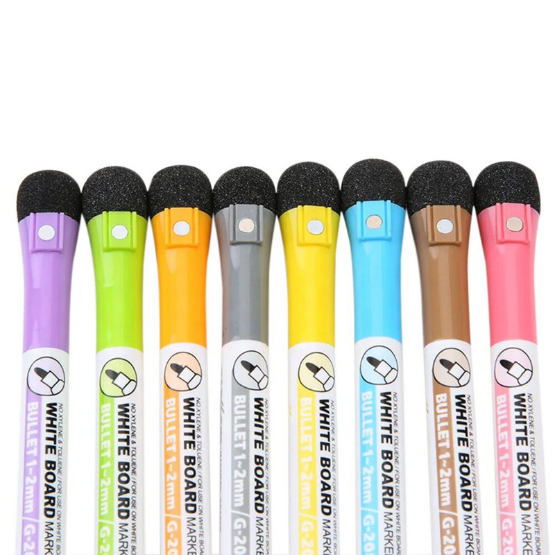 Umitive 2gab magnētiska krāsaina tāfeles marķieru pildspalva ar dzēšgumiju Biroja piederumi bērnu dāvanām