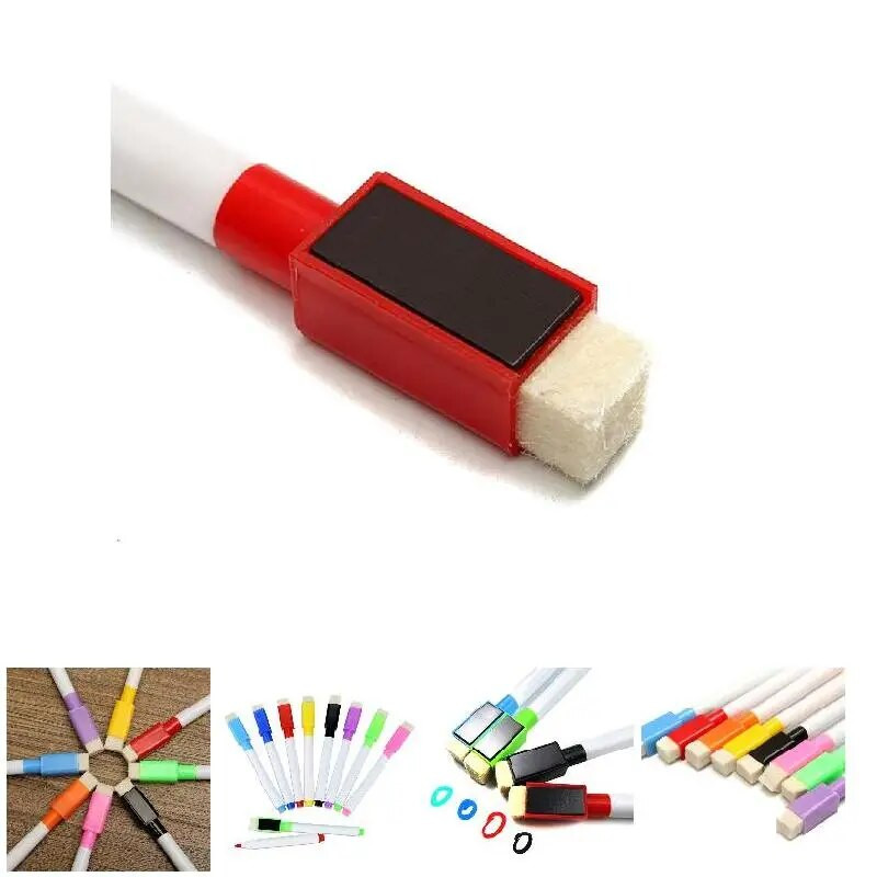 8 tk värvilised magnetpliiatsid Magnetpuhastusega valge tahvli markerid sisseehitatud Kustutavad pastakad Kirjutamistarbed markerid tahvli marker