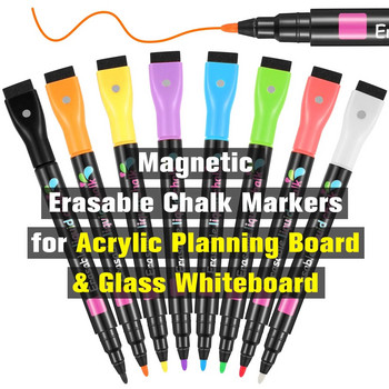 8 цвята течна креда цветна боя маркери писалка акрилен календар прозрачно стъкло химикалки за бяла дъска