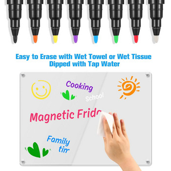 8 цвята течна креда цветна боя маркери писалка акрилен календар прозрачно стъкло химикалки за бяла дъска