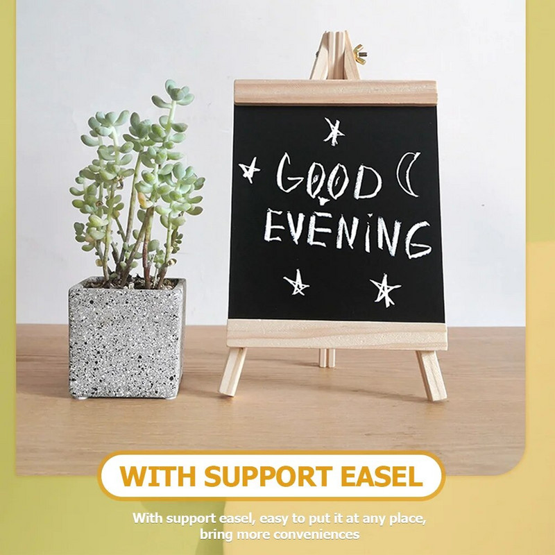 Medinės lentos iškabų lenta Nutrinamos kreidos lentos molbertas lentelės ant stalviršio stovas Menusting Rėmas Vestuvių pranešimas