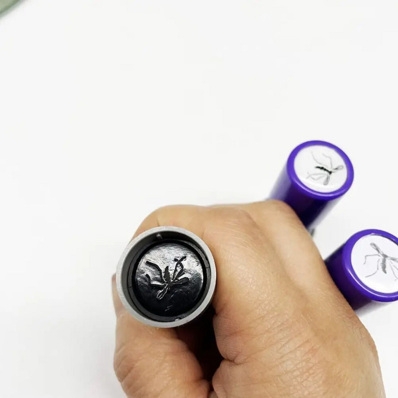 Juokingi uodų antspaudai vaikams Išdaiga Mosquito Juodojo rašalo antspaudai „Pasidaryk pats“ iškarpų albumų tapybos albumo dekoras Atsitiktinių spalvų vaikų žaislas