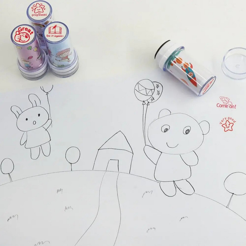 Σφραγίδα 1 τμχ Αγγλικά Σχολιασμός Σχολείου Σφραγίδες Ενθάρρυνσης μαθητών Αγγλικά Φωτοευαίσθητο Κεφάλαιο Σχόλιο Ανταμοιβή Παιδικά Δώρα Σφραγίδα