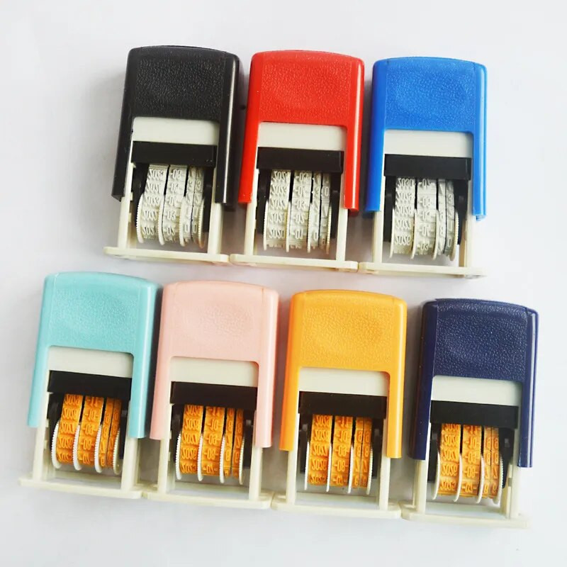 Daugkartinio naudojimo praktiški „pasidaryk pats“ rankų sąskaitos datos antspaudai ABS reguliuojami universalūs biuro reikmenys savaiminio rašalo rašymo įrankis studentams