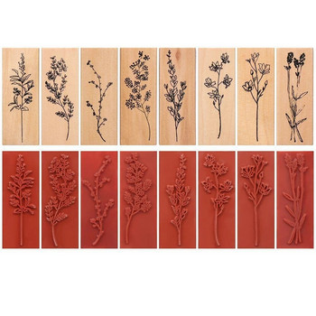 Εκλεκτής ποιότητας ξύλινα λαστιχένια γραμματόσημα φυτών λουλουδιών για Scrapbooking DIY Card Making Craft Standard Seal Decoration Stationery Stamp δώρο