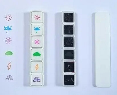 6 τμχ/σετ Σφραγίδες κινουμένων σχεδίων Kawaii Self Ink Press Reward Stamps Kids Encourage Seal DIY Inkpad Art Crafts Κορεατικά Γραφείο γραφικής ύλης