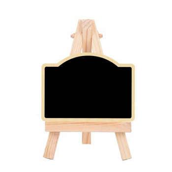 Μίνι πινακίδα μαυροπίνακας Ξύλινο καβαλέτο με βάση οθόνης Μικρή ετικέτα τροφίμων μαυροπίνακα