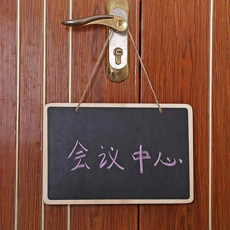 8 vnt. Maža lenta, pakabinama ant sienos Ženklas Namų puošmenos Pradžia Kreidos durys Kreidos lentos Medinės apnašos šviestuvas