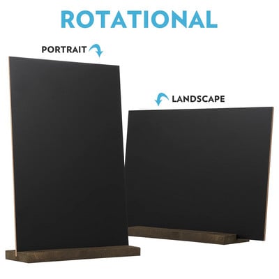 Stovinčios iškabos šiferis Mini lentos ženklai Vestuvinė lenta Dvipusė darbalaukio ekrano lenta Medinės lentos ornamentas