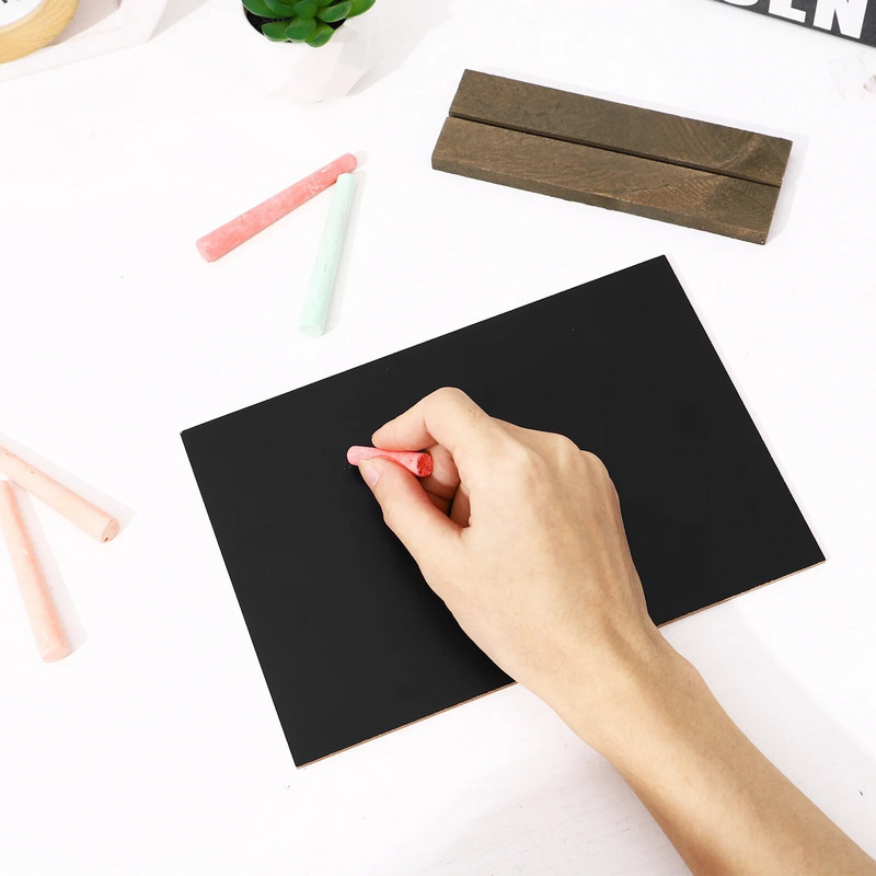 Stovinčios iškabos šiferis Mini lentos ženklai Vestuvinė lenta Dvipusė darbalaukio ekrano lenta Medinės lentos ornamentas