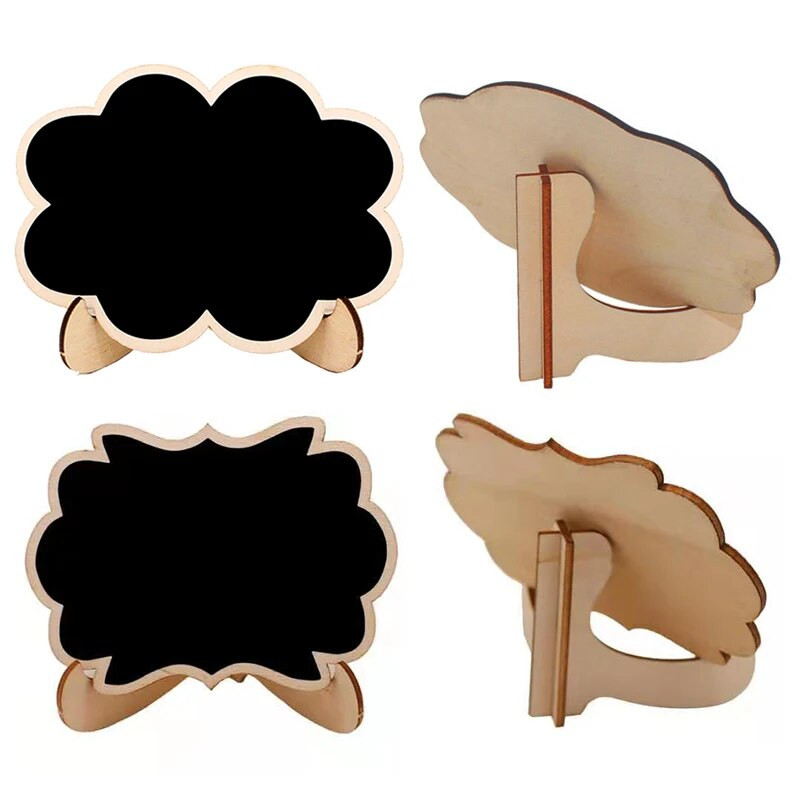 10 бр. Мини табла с форма на дантела с табла за съобщения Табло за маса Табели за карти Мемо за дома Рожден ден Сватбено парти