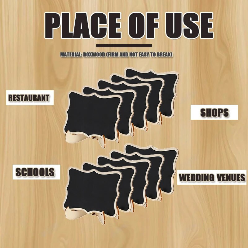 1Σετ 22 τμχ Μίνι μαυροπίνακας σε σχήμα δαντέλας με ρυθμιζόμενη βάση Υψηλής ποιότητας άθραυστος ανθεκτικός κατάλληλος για διάφορες περιστάσεις