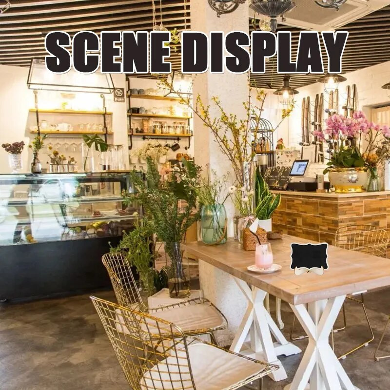 1Σετ 22 τμχ Μίνι μαυροπίνακας σε σχήμα δαντέλας με ρυθμιζόμενη βάση Υψηλής ποιότητας άθραυστος ανθεκτικός κατάλληλος για διάφορες περιστάσεις