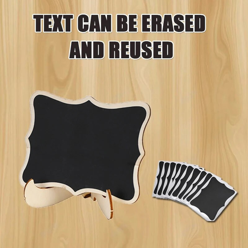 1Σετ 22 τμχ Μίνι μαυροπίνακας σε σχήμα δαντέλας με ρυθμιζόμενη βάση Υψηλής ποιότητας άθραυστος ανθεκτικός κατάλληλος για διάφορες περιστάσεις