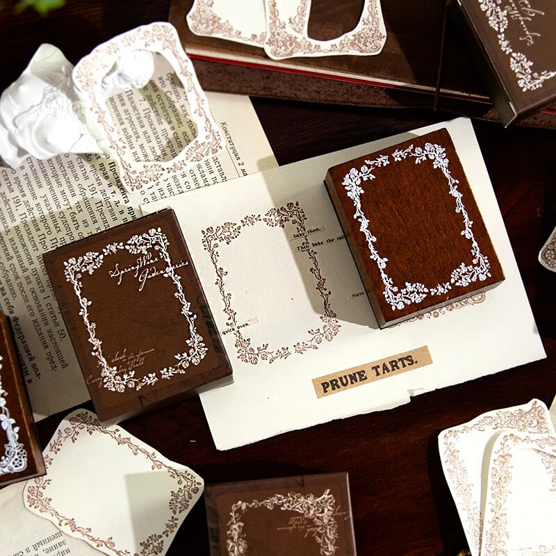 Yoofun Vintage Hollow Border Standard Stamp Πλαίσιο DIY Ξύλινες σφραγίδες από καουτσούκ για Card Making Journal Planner Scrapbooking Craft