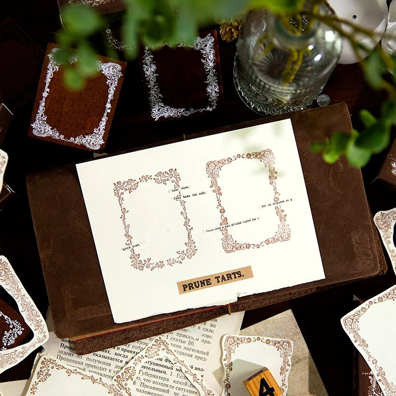 Yoofun Vintage Hollow Border Standard Stamp Πλαίσιο DIY Ξύλινες σφραγίδες από καουτσούκ για Card Making Journal Planner Scrapbooking Craft