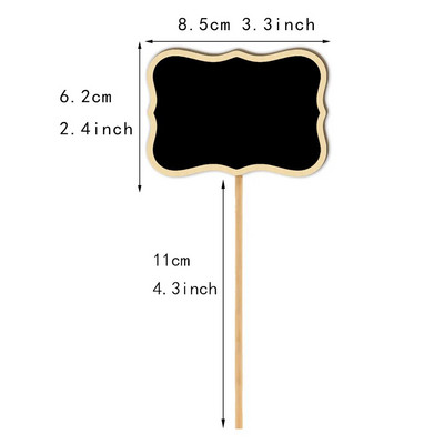 6 τμχ Δημιουργικός μαυροπίνακας Ετικέτες φυτών Ξύλινη ετικέτα με δυνατότητα εγγραφής επαναχρησιμοποιήσιμα λουλούδια σε γλάστρες Προμήθειες διακόσμησης κήπου Στολίδι επιφάνειας εργασίας