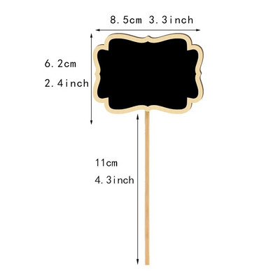 6 τμχ Δημιουργικός μαυροπίνακας Ετικέτες φυτών Ξύλινη ετικέτα με δυνατότητα εγγραφής επαναχρησιμοποιήσιμα λουλούδια σε γλάστρες Προμήθειες διακόσμησης κήπου Στολίδι επιφάνειας εργασίας