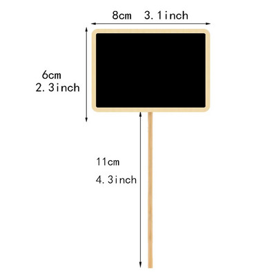 6 τμχ Δημιουργικός μαυροπίνακας Ετικέτες φυτών Ξύλινη ετικέτα με δυνατότητα εγγραφής επαναχρησιμοποιήσιμα λουλούδια σε γλάστρες Προμήθειες διακόσμησης κήπου Στολίδι επιφάνειας εργασίας