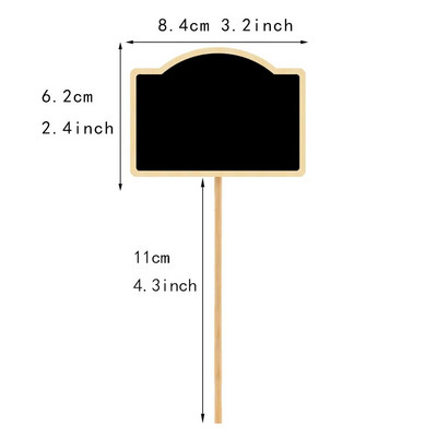 6 τμχ Δημιουργικός μαυροπίνακας Ετικέτες φυτών Ξύλινη ετικέτα με δυνατότητα εγγραφής επαναχρησιμοποιήσιμα λουλούδια σε γλάστρες Προμήθειες διακόσμησης κήπου Στολίδι επιφάνειας εργασίας