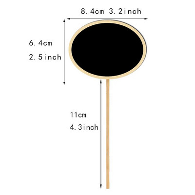6 τμχ Δημιουργικός μαυροπίνακας Ετικέτες φυτών Ξύλινη ετικέτα με δυνατότητα εγγραφής επαναχρησιμοποιήσιμα λουλούδια σε γλάστρες Προμήθειες διακόσμησης κήπου Στολίδι επιφάνειας εργασίας