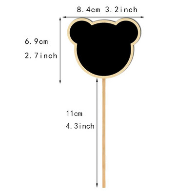 6 τμχ Δημιουργικός μαυροπίνακας Ετικέτες φυτών Ξύλινη ετικέτα με δυνατότητα εγγραφής επαναχρησιμοποιήσιμα λουλούδια σε γλάστρες Προμήθειες διακόσμησης κήπου Στολίδι επιφάνειας εργασίας