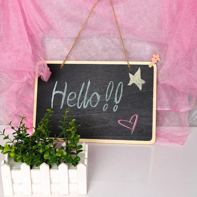 Δημιουργική διακόσμηση Cottonwood Μικρός Μαυροπίνακας 30X20CM Κρεμαστός τοίχος Τύπος Πίνακας Μηνυμάτων Ξύλινη χειροτεχνία Δώρο XSHB009