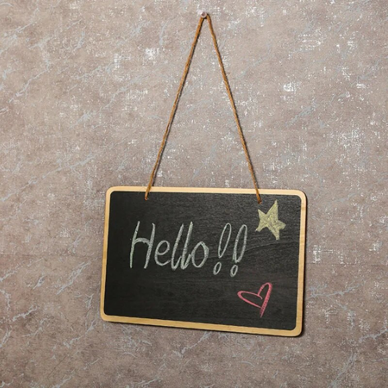 Δημιουργική διακόσμηση Cottonwood Μικρός Μαυροπίνακας 30X20CM Κρεμαστός τοίχος Τύπος Πίνακας Μηνυμάτων Ξύλινη χειροτεχνία Δώρο XSHB009