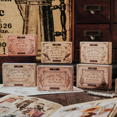 Card Lover 3/4 бр [Baroque Fantasia Series] Vintage Journal Seal Дървена/гумена щампа Инструменти за скрапбукинг Канцеларски материали за училище