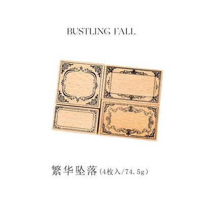 Kortelių mylėtojas 3/4 vnt. [Baroko fantazijos serija] Senovinis žurnalo antspaudas Medinis / guminis antspaudas Scrapbooking įrankiai Mokyklos biuro raštinės reikmenys