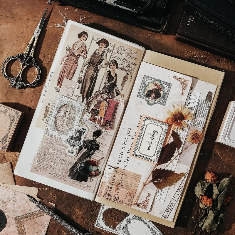 Kortelių mylėtojas 3/4 vnt. [Baroko fantazijos serija] Senovinis žurnalo antspaudas Medinis / guminis antspaudas Scrapbooking įrankiai Mokyklos biuro raštinės reikmenys