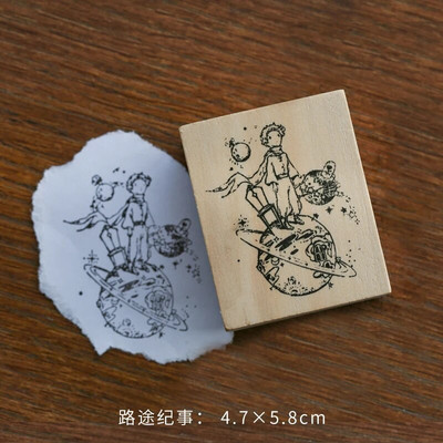 Vintage Σειρά Little Prince Ξύλινες σφραγίδες από καουτσούκ Ζεστό παραμύθι Planet Scrapbooking Bullet Journaling Αξεσουάρ Χαρτικά