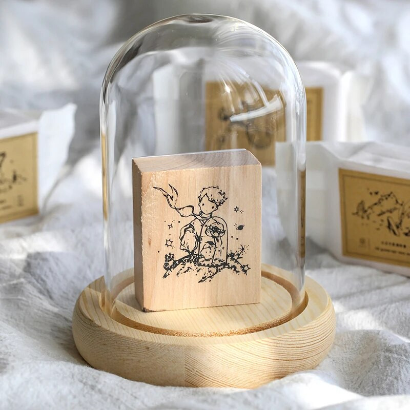 Vintage Σειρά Little Prince Ξύλινες σφραγίδες από καουτσούκ Ζεστό παραμύθι Planet Scrapbooking Bullet Journaling Αξεσουάρ Χαρτικά