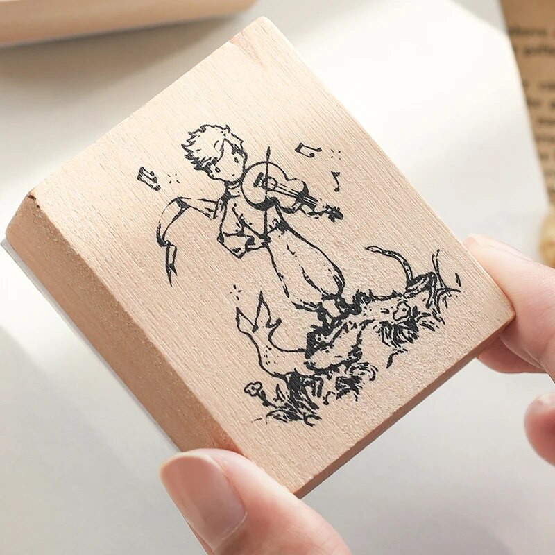 Vintage Σειρά Little Prince Ξύλινες σφραγίδες από καουτσούκ Ζεστό παραμύθι Planet Scrapbooking Bullet Journaling Αξεσουάρ Χαρτικά