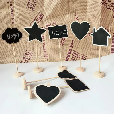 ALLTU Супер сладка мини креативна домашна дървена черна дъска студентски офис канцеларски материали дъска за съобщения Табла за бележки