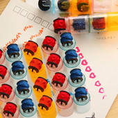Ștampile cu role de desene animate Kawaii, ștampilă cu cerneală colorată, pentru realizarea de carduri DIY, instrument de pictură, papetărie coreeană, rechizite de birou