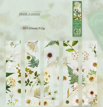 5 τμχ Φυτό σελιδοδείκτη PVC Ημιδιάφανο Αναγνωστικό Βιβλίο Mark Retro Flower Marker Σελίδα Γραφικά Σχολικά προμήθειες Γυναικείο δώρο για κορίτσια