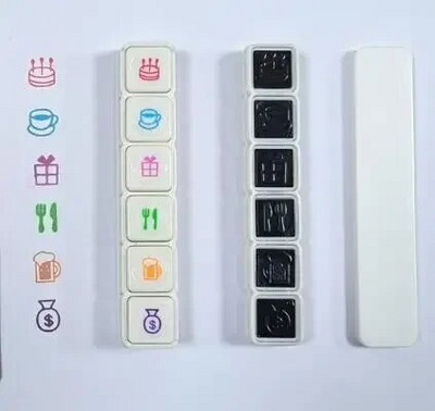 6 Σχέδια Press Inkpad Stamps Kawaii Self Ink Reward Stamps Kids Encourage Seal DIY Art Crafts Κορεατικά χαρτικά προμήθειες γραφείου