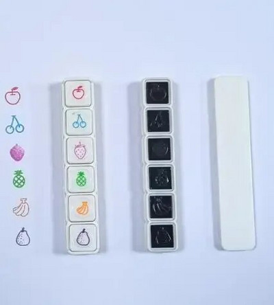 6 Σχέδια Press Inkpad Stamps Kawaii Self Ink Reward Stamps Kids Encourage Seal DIY Art Crafts Κορεατικά χαρτικά προμήθειες γραφείου