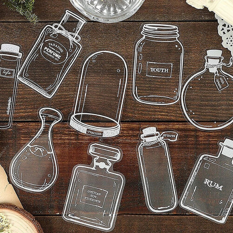 30 vnt. skaidrių džiovintų gėlių žymės „pasidaryk pats“ rankų darbo knygų ženklai stiklinių indų lipdukai gėlių puslapių spaustukai be gėlių raštinės reikmenų