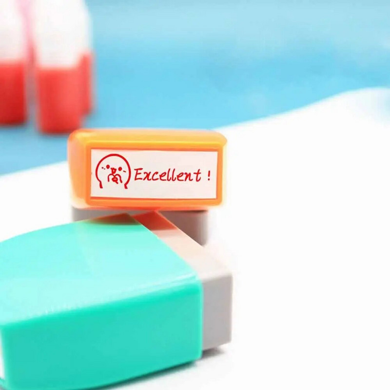 Õpetustempel Ise tint Kommentaarid tempel DIY Preemiapitser Valgustundlik peatükk Laste pitser Multifilmi margid Kontoritarbed