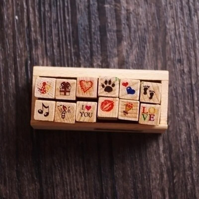 12 τεμ./σετ Vintage Weather Journal Stamp DIY Wooden Stamps for Scrapbooking Stationery Scrapbooking Standard Stamp