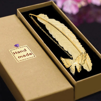 1 tk ilusad järjehoidja kirjatarbed, tasuta kohaletoimetamine 2022. aasta kooliõpetajate tänukingitused Hiina stiilis messingist sulgedega raamatumärkide auhind